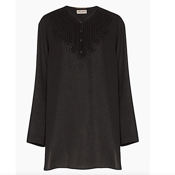 Embroidered Voile Tunic Saint Laurent - Picture 7 of 16